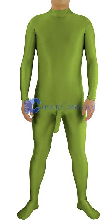 Spandex Costume For Male Catsuit Grass Green